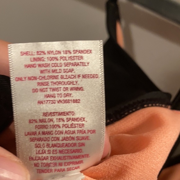 Xhiliration XL Aztec print elastic ribbon bathing suit racerback swim top - Picture 6 of 6